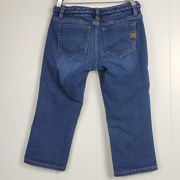 Miss Me JK4480P45 braided belt cuffed capri jeans size 14 - Picture 13 of 14